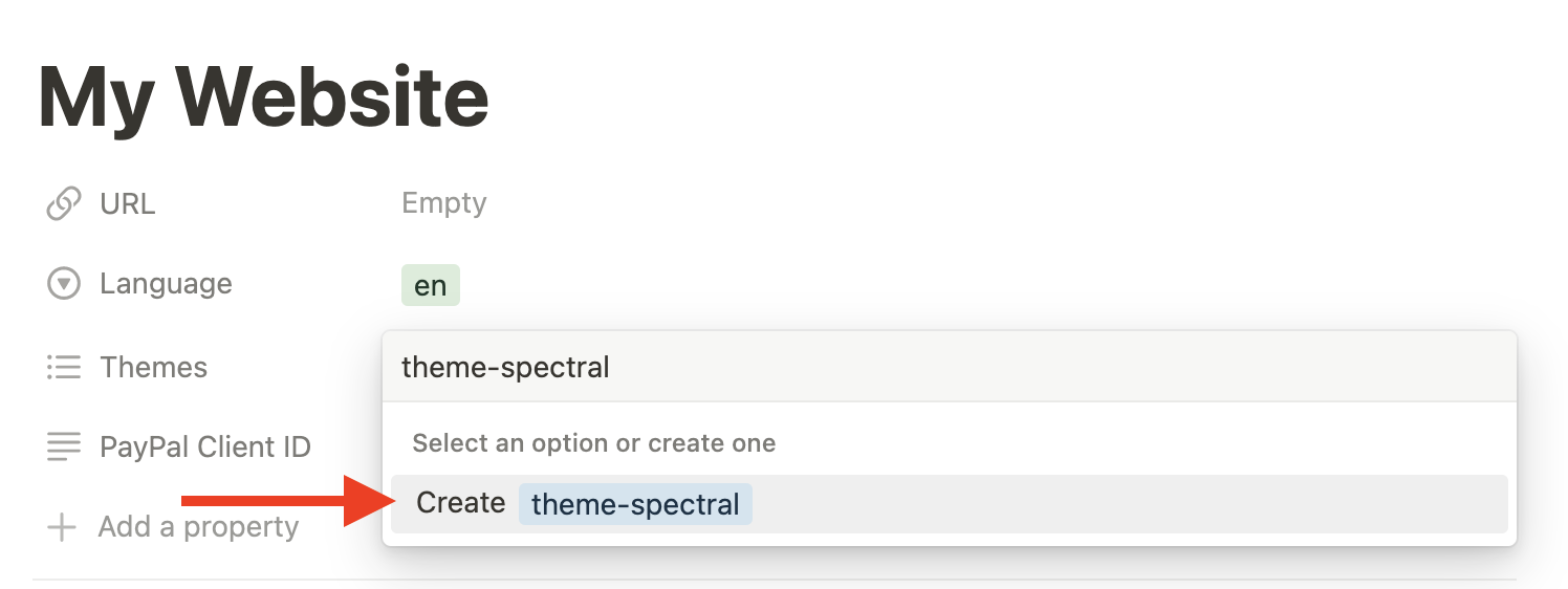 Adding theme spectral theme